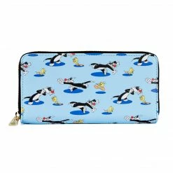 Loungefly LF Looney Tunes Tweety & Sylvester AOP Ziparound Wallet