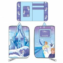 Loungefly (PRE- ORDER) LF DISNEY FROZEN PRINCESS CASTLE ZIP AROUND WALLET
