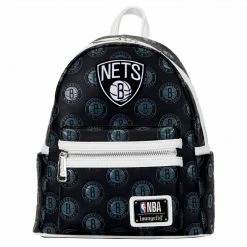 Loungefly (PRE- ORDER) LF NBA BROOKLYN NETS DEBOSSED LOGO MINI BACKPACK