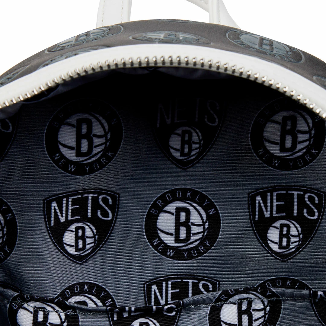 Loungefly (PRE- ORDER) LF NBA BROOKLYN NETS DEBOSSED LOGO MINI BACKPACK