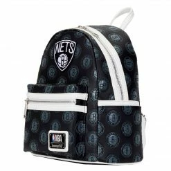 Loungefly (PRE- ORDER) LF NBA BROOKLYN NETS DEBOSSED LOGO MINI BACKPACK