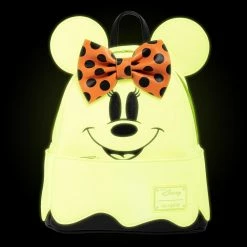 Loungefly LF Disney Ghost Minnie Glow-In-The-Dark Cosplay Mini Backpack