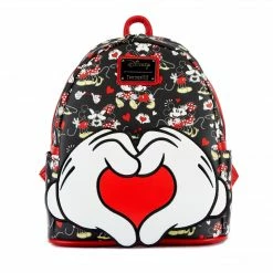 Loungefly LF Disney Mickey And Minnie Heart Hands Mini Backpack