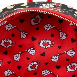 Loungefly LF Disney Mickey And Minnie Heart Hands Mini Backpack