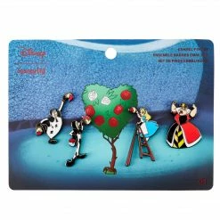 Loungefly (PRE- ORDER) LF DISNEY AIW PAINT THE ROSES RED 4PC PIN SET