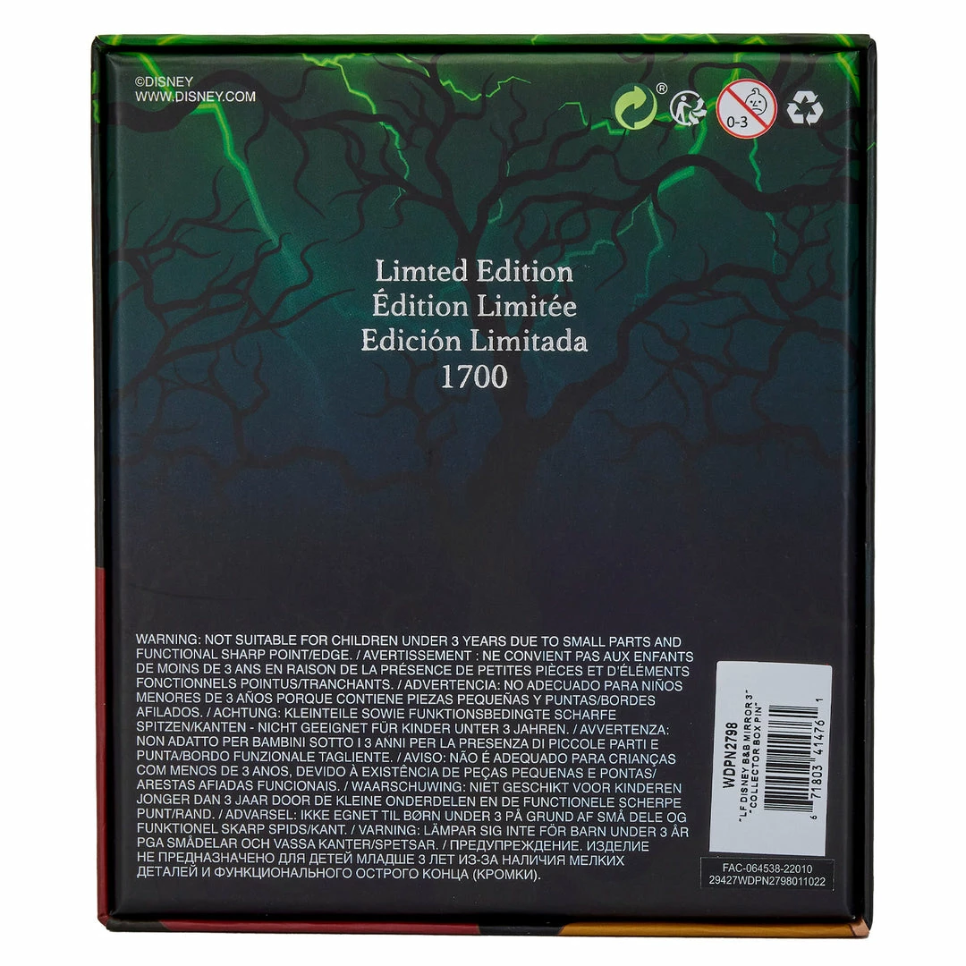 Loungefly (PRE-ORDER) LF DISNEY BEAUTY & THE BEAST MIRROR 3β COLLECTOR PIN BOX