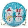 Loungefly LF Disney Snowman Mickey Minnie Snow Globe Crossbody
