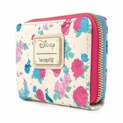 Loungefly Disney Sleeping Beauty Floral Fairy Godmothers Zip Around Wallet