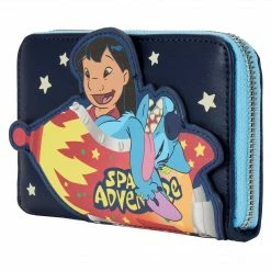 Loungefly LF DISNEY LILO AND STITCH SPACE ADVENTURE ZIPAROUND WALLET