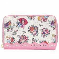 Loungefly LF DISNEY PRINCESS TATTOO AOP ZIPAROUND WALLET