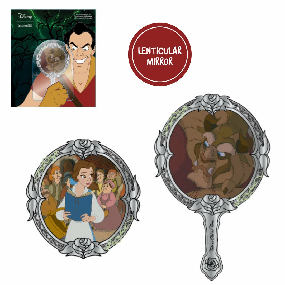 Loungefly (PRE-ORDER) LF DISNEY BEAUTY & THE BEAST MIRROR 3β COLLECTOR PIN BOX