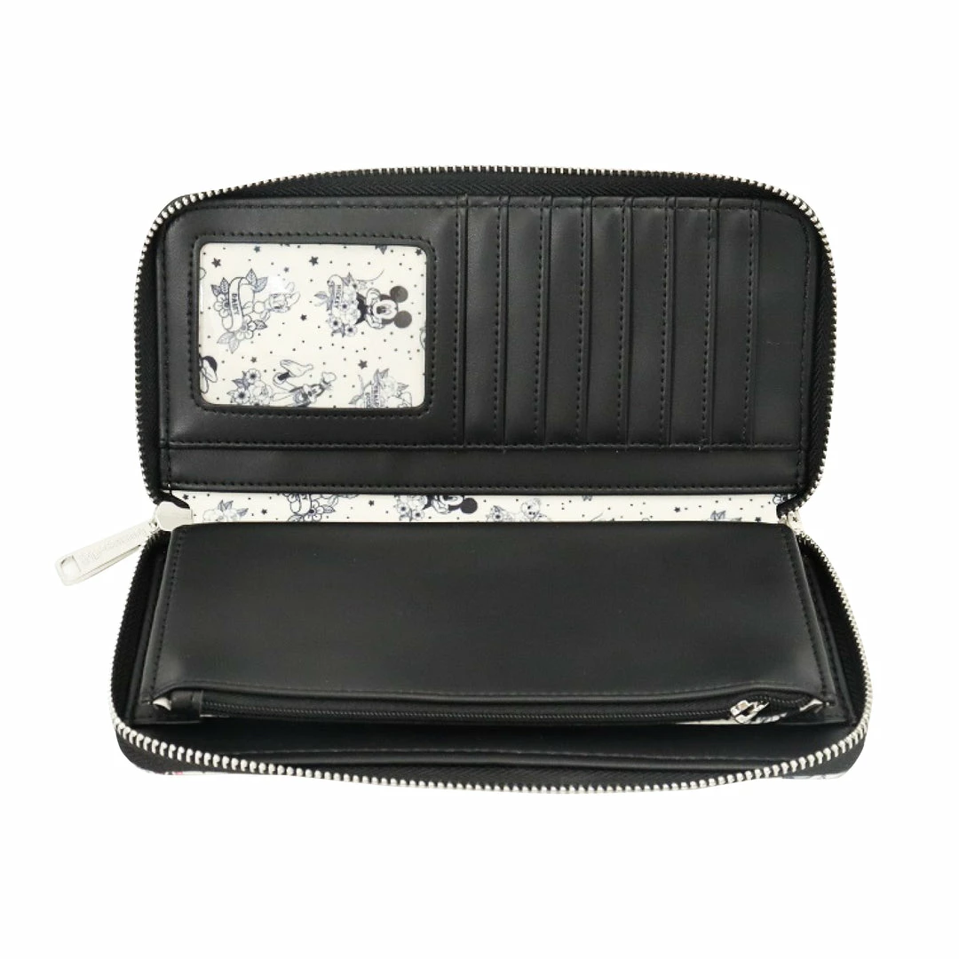 (PRE-ORDER) COLLECTION LOUNGE EXCLUSIVE LOUNGEFLY MICKEY AND FRIENDS TATTOO WALLET